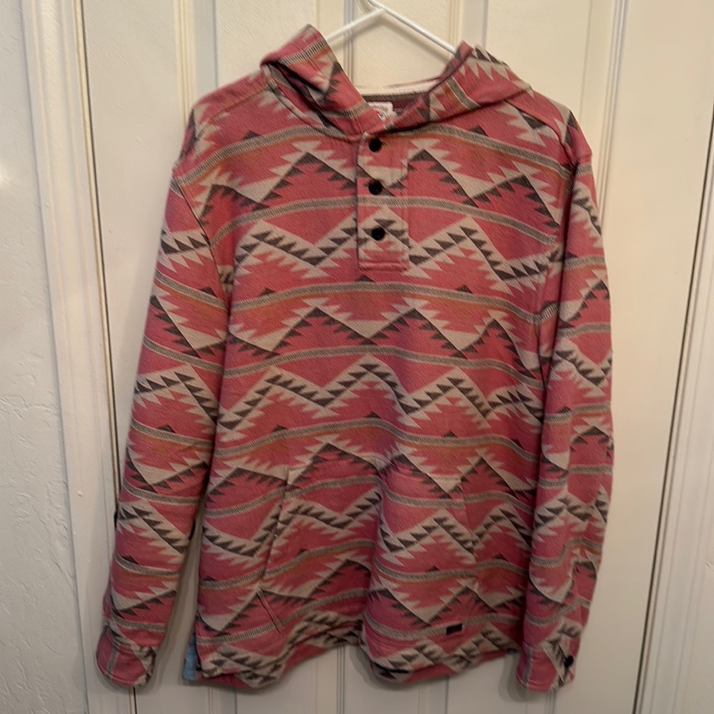 Faherty Mens Baja Poncho Hoodie Size M